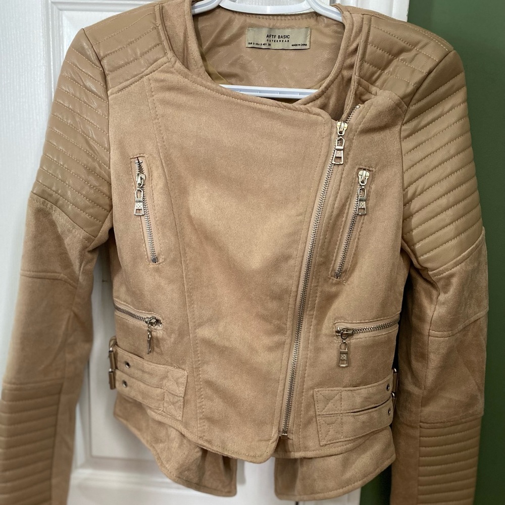 Nude leather jacket